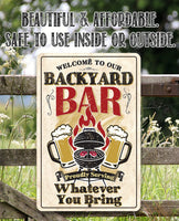 Backyard Bar - Metal Sign