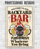 Backyard Bar - Metal Sign
