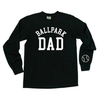 Ballpark Dad (wd) - Long Sleeve Comfort Colors Tee