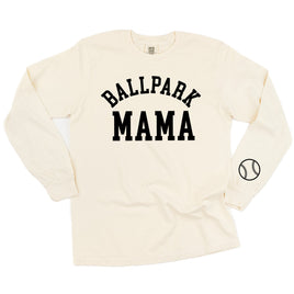 Ballpark Mama (wd) - Long Sleeve Comfort Colors Tee