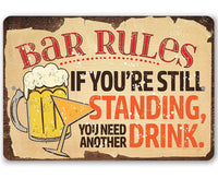 Bar Rules - Metal Sign