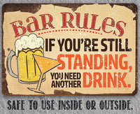 Bar Rules - Metal Sign