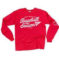Baseball Season Est. 1845 - Custom Number - Long Sleeve Comfort Colors Tee