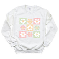 3x3 Checker Board Flowers - BASIC Fleece