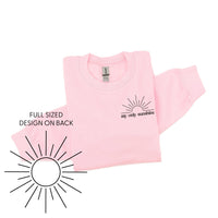 My Only Sunshine Pocket Design w/ Full Sun on Back - BASIC FLEECE CREWNECK
