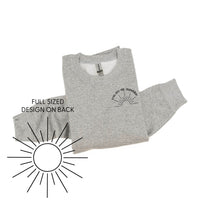 You Are My Sunshine Pocket Design w/ Full Sun on Back - BASIC FLEECE CREWNECK