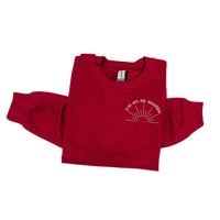 You Are My Sunshine Pocket Design w/ Full Sun on Back - BASIC FLEECE CREWNECK