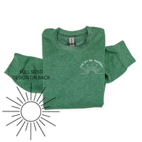 You Are My Sunshine Pocket Design w/ Full Sun on Back - BASIC FLEECE CREWNECK