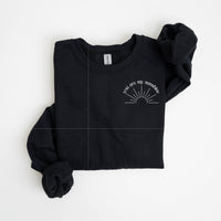 You Are My Sunshine Pocket Design w/ Full Sun on Back - BASIC FLEECE CREWNECK