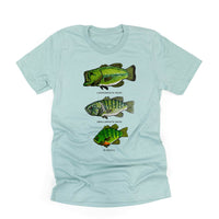 Bass And Bluegill Chart (Hand Drawn) - Unisex Tee