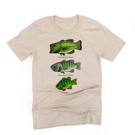 Bass And Bluegill Chart (Hand Drawn) - Unisex Tee