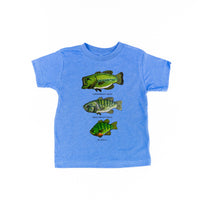 Bass And Bluegill Chart (Hand Drawn) - Child Tee