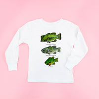 Bass And Bluegill Chart (Hand Drawn) - Child Long Sleeve Tee
