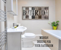 Bathroom in Multi Pattern - Canvas
