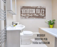 Bathroom Rules - Canvas