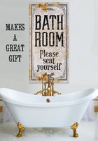 Bathroom Seat Yourself - Canvas