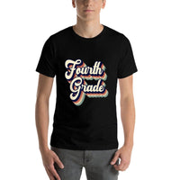 Fourth Grade Teacher Retro Vintage for Men Women  Slim-fit Cut T-Shirt