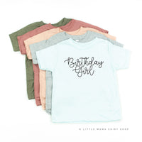 Birthday Girl - New Cursive - Child Tee