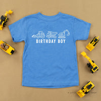 Birthday Boy Construction Trucks - Child Tee