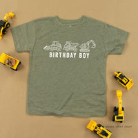 Birthday Boy Construction Trucks - Child Tee