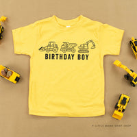 Birthday Boy Construction Trucks - Child Tee