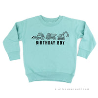 BIRTHDAY BOY CONSTRUCTION TRUCKS - Child Sweater