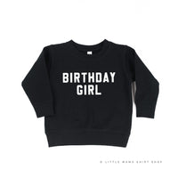 BIRTHDAY GIRL - BLOCK FONT - Child Sweater