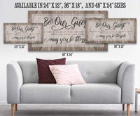 Be Our Guest May You Be Blessed - Canvas