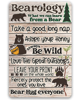 Bearology, What We Can Learn From a Bear - Metal Sign