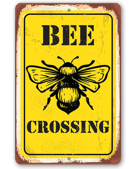 Bee Crossing - Metal Sign