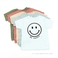 Be Happy - Smiley Face (Black or White Smile) - Child Tee