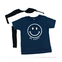 Be Happy - Smiley Face (Black or White Smile) - Child Tee