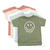 Be Happy - Smiley Face (Black or White Smile) - Child Tee