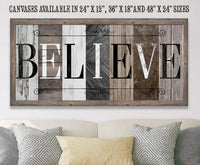 Believe in Multi Pattern - Canvas