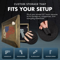 American Flag & Skull Hidden Gun Safe Concealed Furniture Quick Access