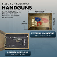 American Flag & Skull Hidden Gun Safe Concealed Furniture Quick Access