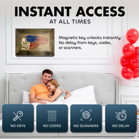 American Flag & Skull Hidden Gun Safe Concealed Furniture Quick Access