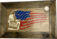 American Flag & Skull Hidden Gun Safe Concealed Furniture Quick Access