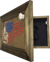American Flag & Skull Hidden Gun Safe Concealed Furniture Quick Access