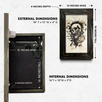 Hidden Gun Cabinet Safe with Skull Giving Middle Finger Wall Decor, Concealed Furniture