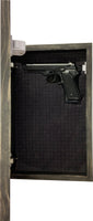Hidden Gun Cabinet Safe with Skull Giving Middle Finger Wall Decor, Concealed Furniture