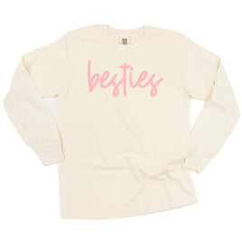 Besties - Long Sleeve Comfort Colors Tee