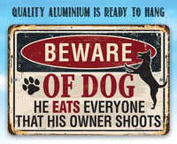 Beware of Dog - Metal Sign