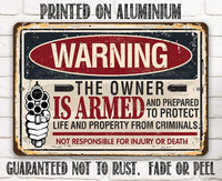 Beware Property Protected - Metal Sign