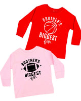 Brother's Biggest Fan - (Choose your Sport) - Child Long Sleeve Tee