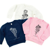 Birth Flowers (Choose Your Month/Flower) - Child Sweater