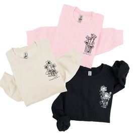 Birth Flowers (Choose Your Month/Flower) - BASIC Fleece