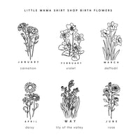 2 Across Birth Flowers - Build Your Own - Unisex Tee