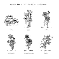 3 Across Birth Flowers - Build Your Own - Unisex Tee