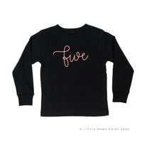 Birthday Number - Cursive Font - Child Long Sleeve Tee